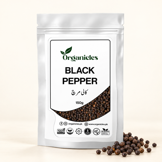 Black Pepper 150g | کالی مرچ Organicles pack